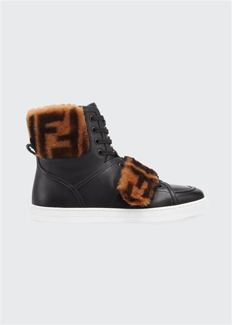 fendi fur sneaker|fendi high top sneakers women's.